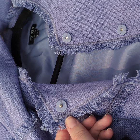 Worth Lavender Fringe Blazer Size 12 NWT - Picture 12 of 12